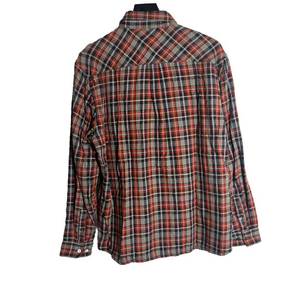 Carbon 2 Cobalt Mens Flannel Shirt Medium L/S Lined Button Up Cotton Plaid - Picture 2 of 10